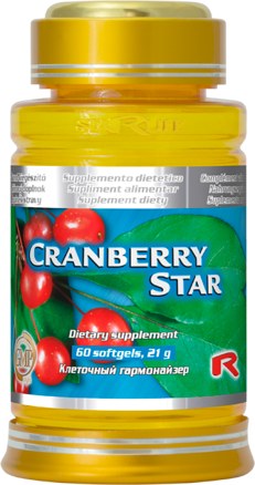 CRANBERRY STAR - pre zdravé obličky, močový mechúr a cievy, Starlife  60 kaps